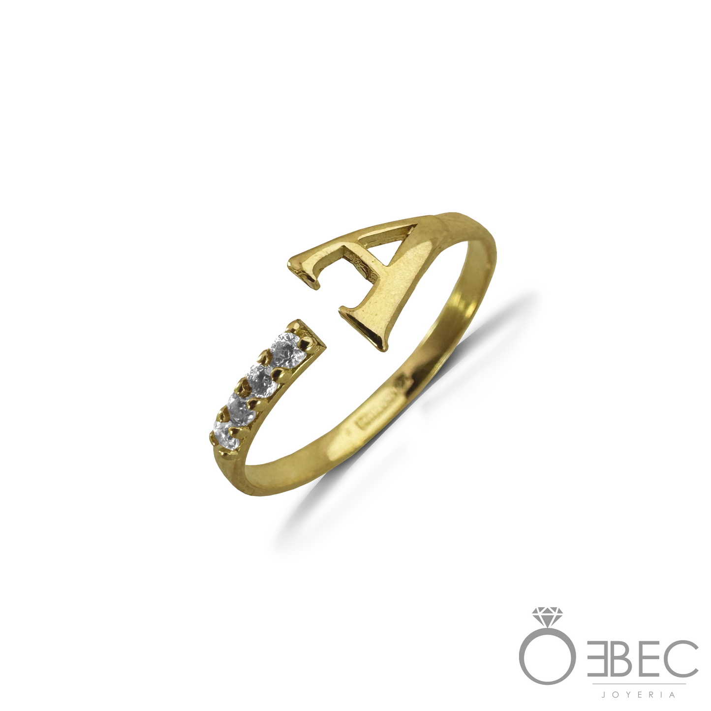 Anillo de inicial con Zirconias