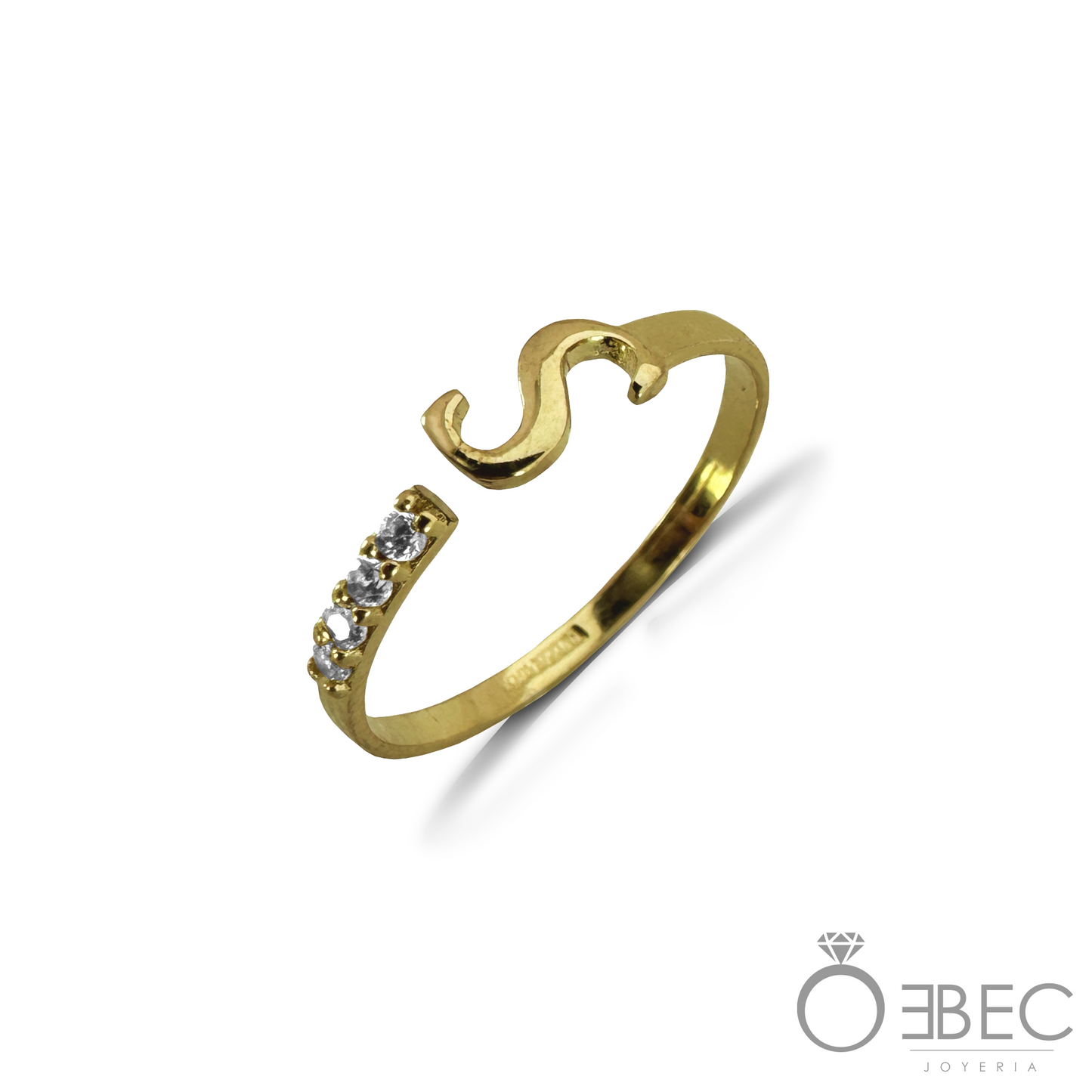 Anillo de inicial con Zirconias