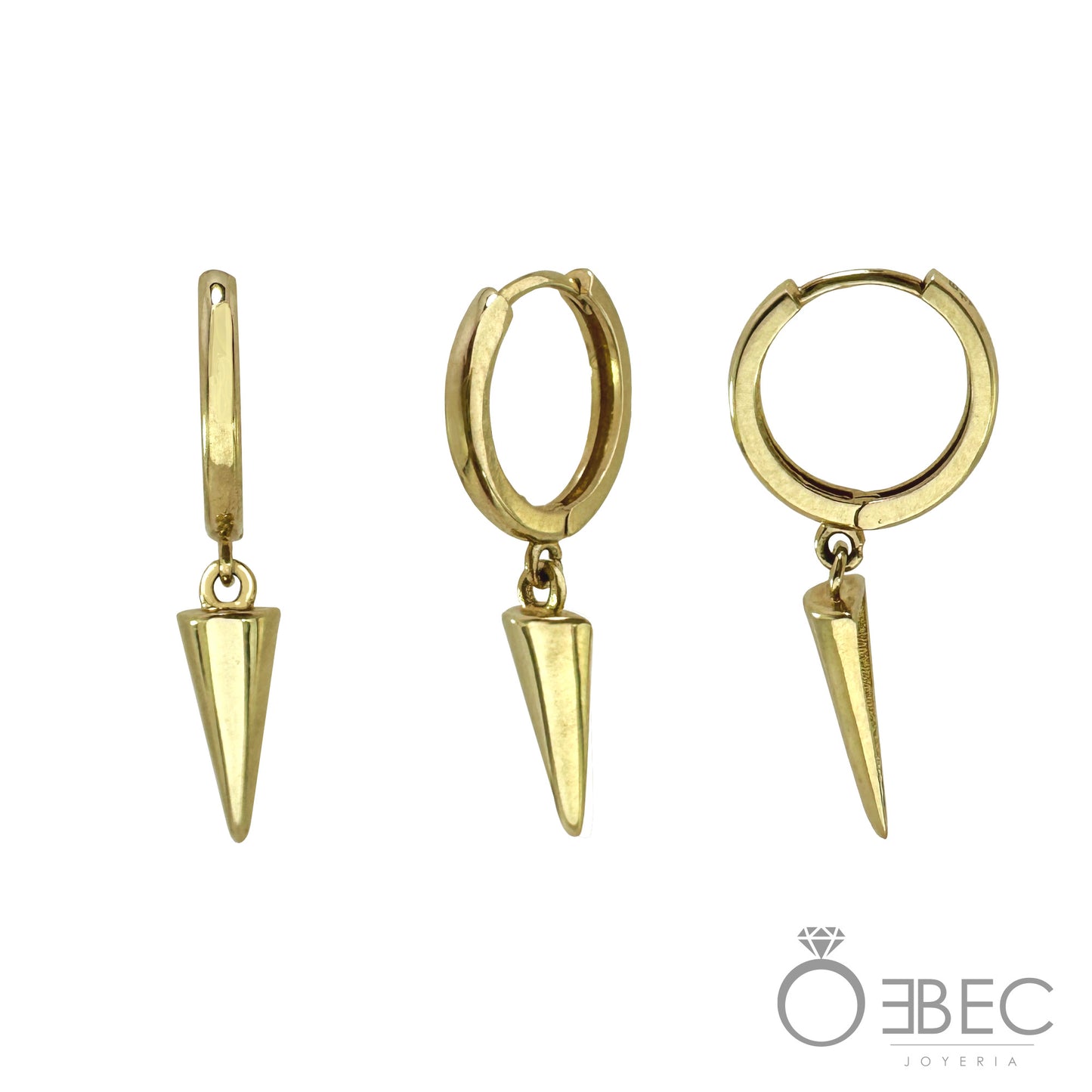 Arete tipo Huggie con pendiente