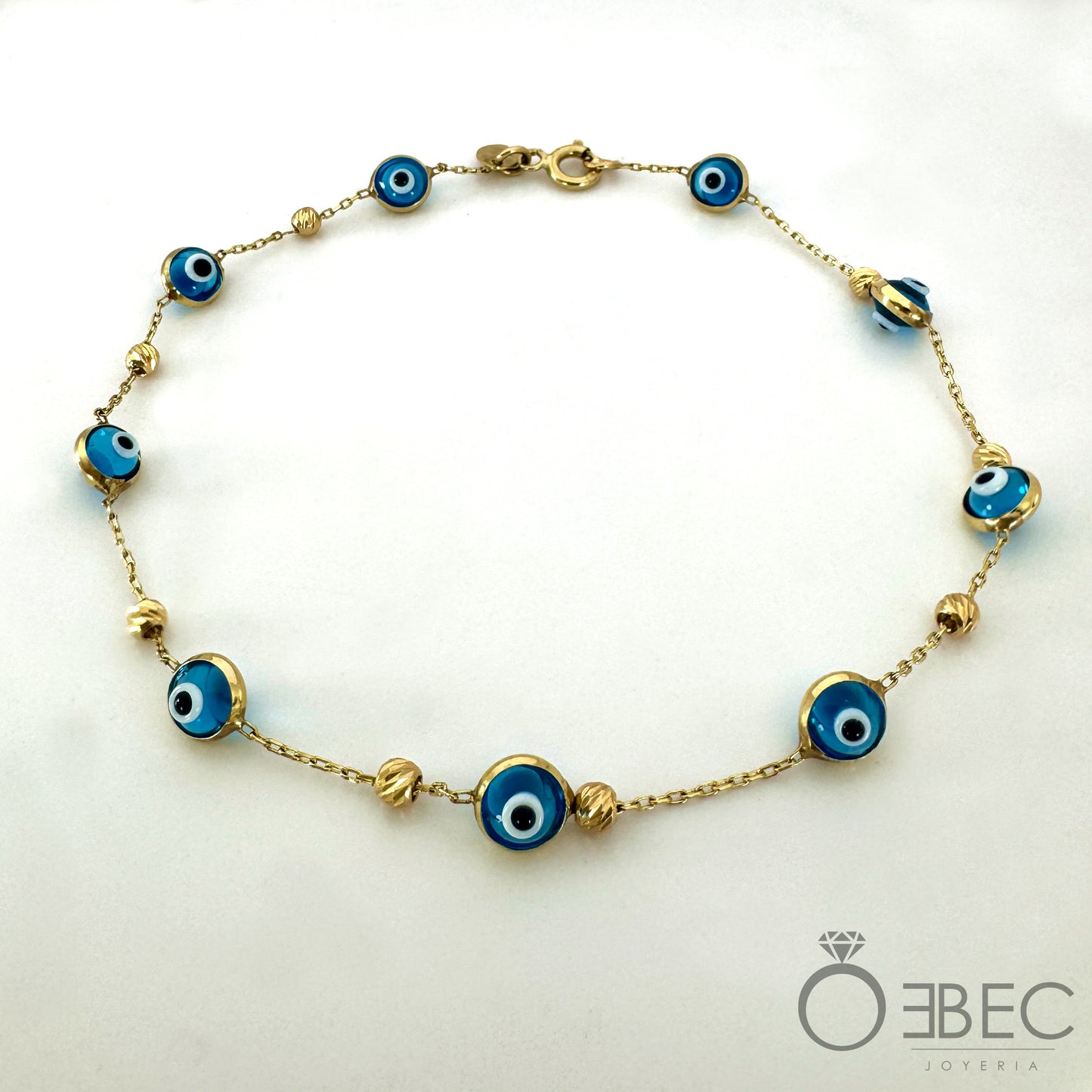 Pulsera de 9 Ojos Turcos Azules