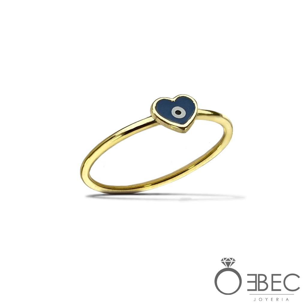 Anillo fino con Corazón y Ojo