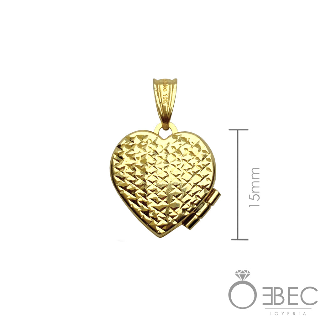 Relicario tipo Corazón pequeño con Textura personalizado