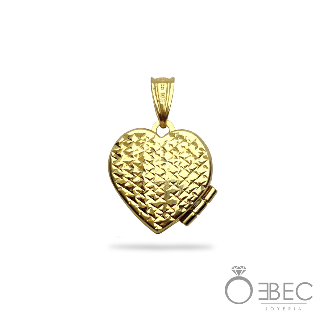 Relicario tipo Corazón pequeño con Textura personalizado