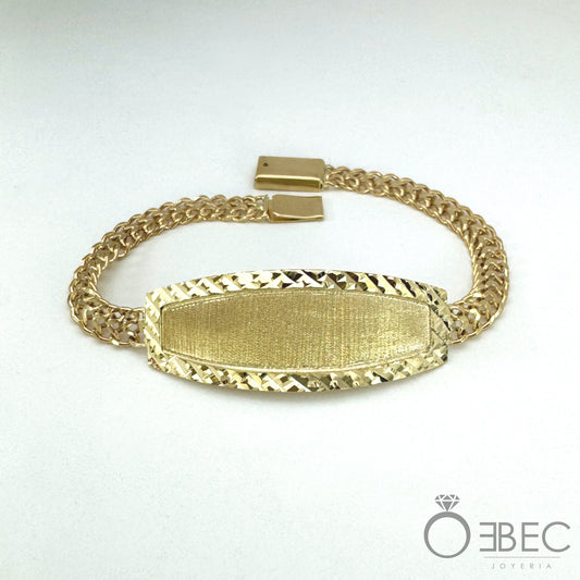 Pulsera de placa y broche de caja