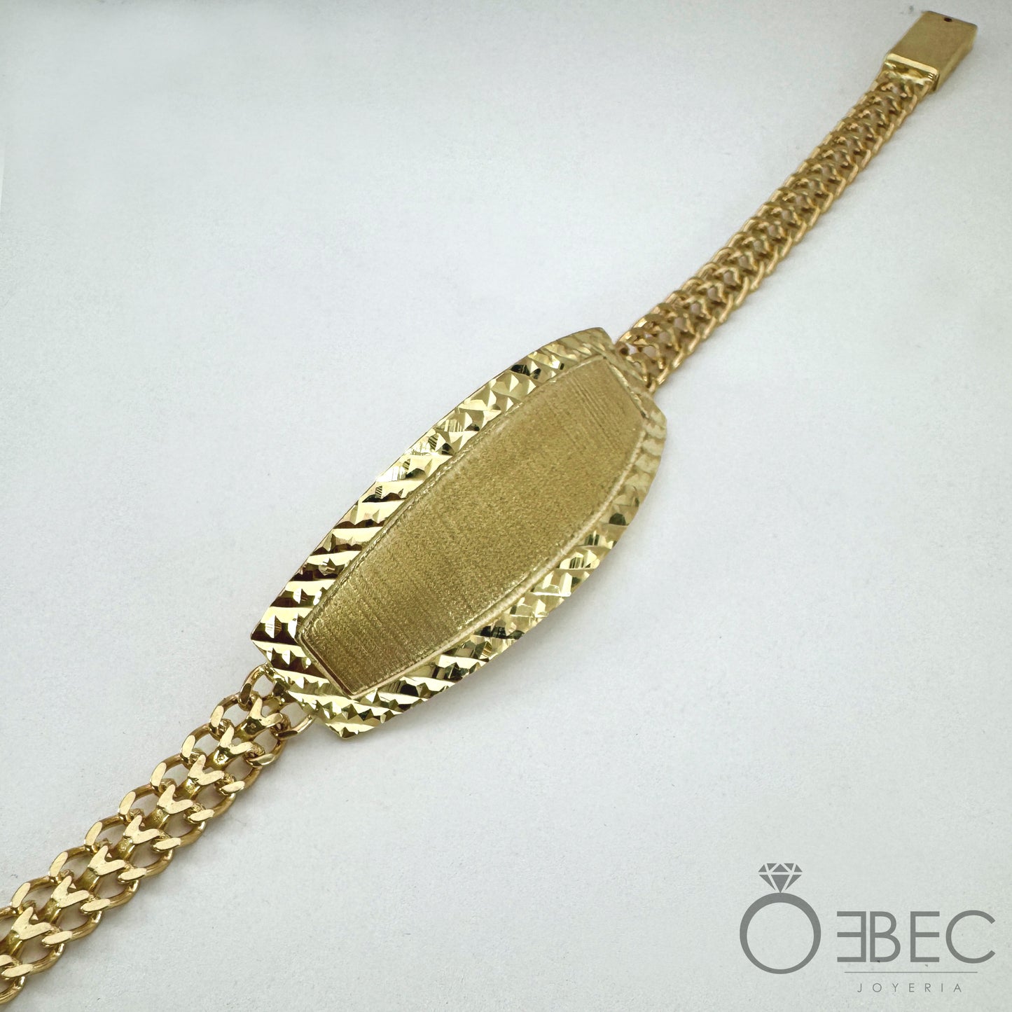 Pulsera de placa y broche de caja