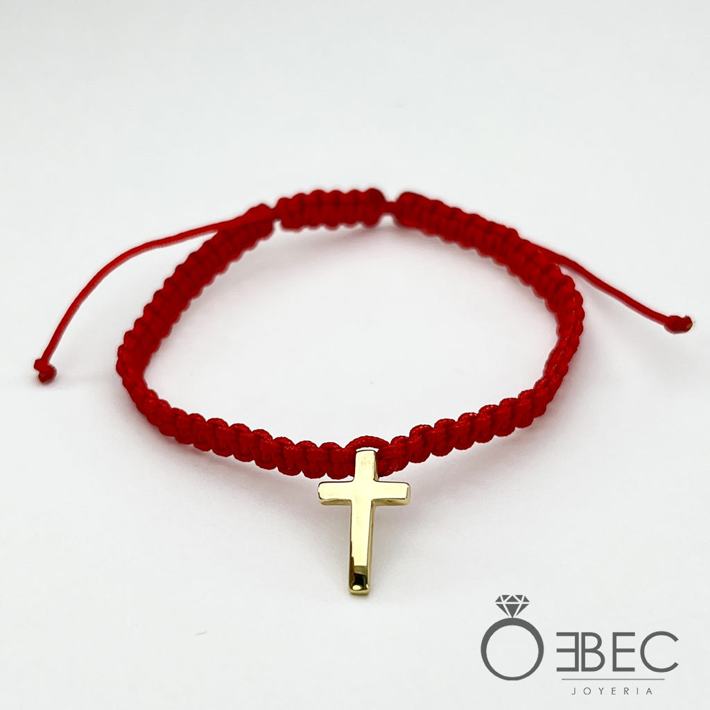 Pulsera Hilo Rojo con Cruz