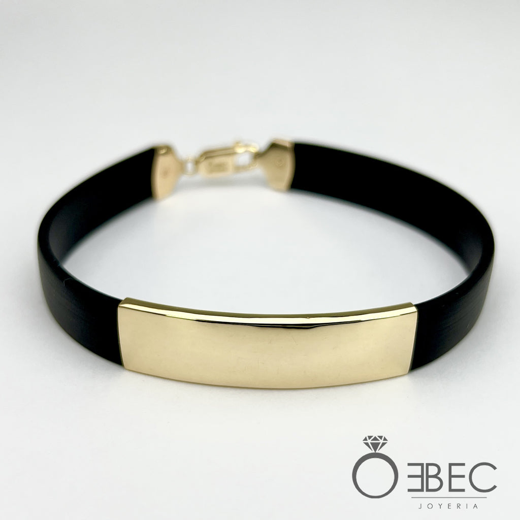 Pulsera de placa y caucho